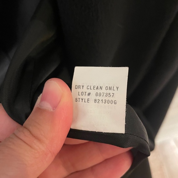 ALBERT NIPON LORO PIANA Italy Black Wool and Cashmere Coat Size 4 Hooded - Picture 10 of 10